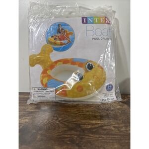 Intex Boat Pool Cruiser Raft 3-6 Years Kids Inflatable Swim Raft Summer Fun NEW